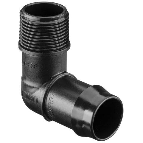 Toro 25mm Barbed Elbow - 20mm BSP Male - Polypropylene - Durable - SuperSaverAU - view 1