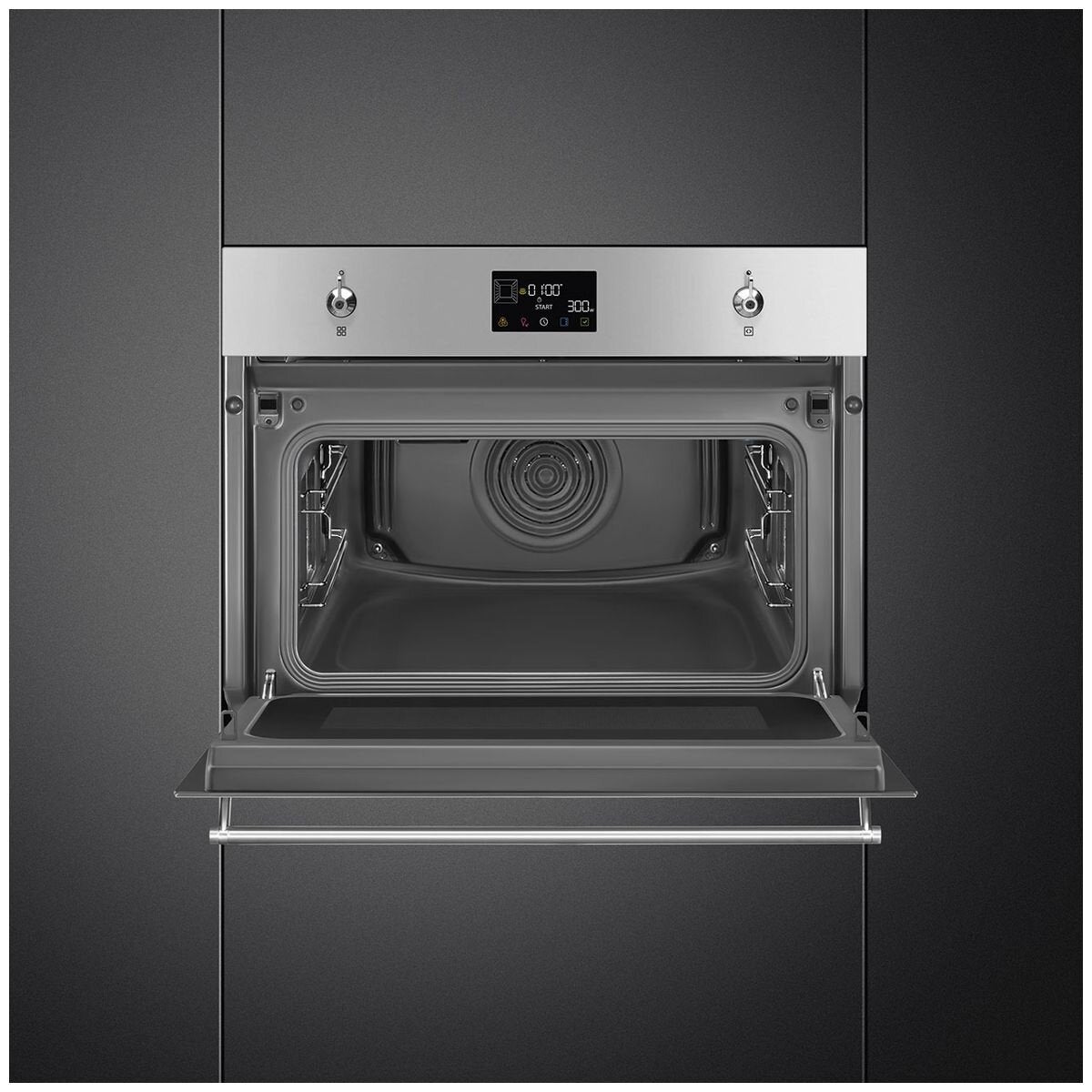 Smeg 45cm Classic Speed Oven - Stainless Steel - Combi Microwave - Air Fry - Vapour Clean - SOA4302M1X