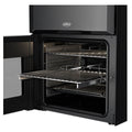 Belling 60cm Mini Richmond Induction Freestanding Oven - Double Oven, Four Zones, Black - BMR60DOINDB