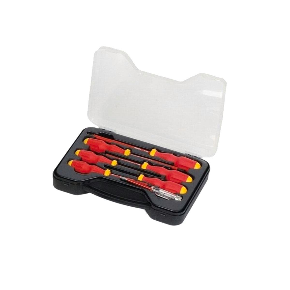 Stanley 7 Piece VDE Screwdriver Set - 240mm x 60mm x 320mm - Orange - SuperSaverAU - view 1