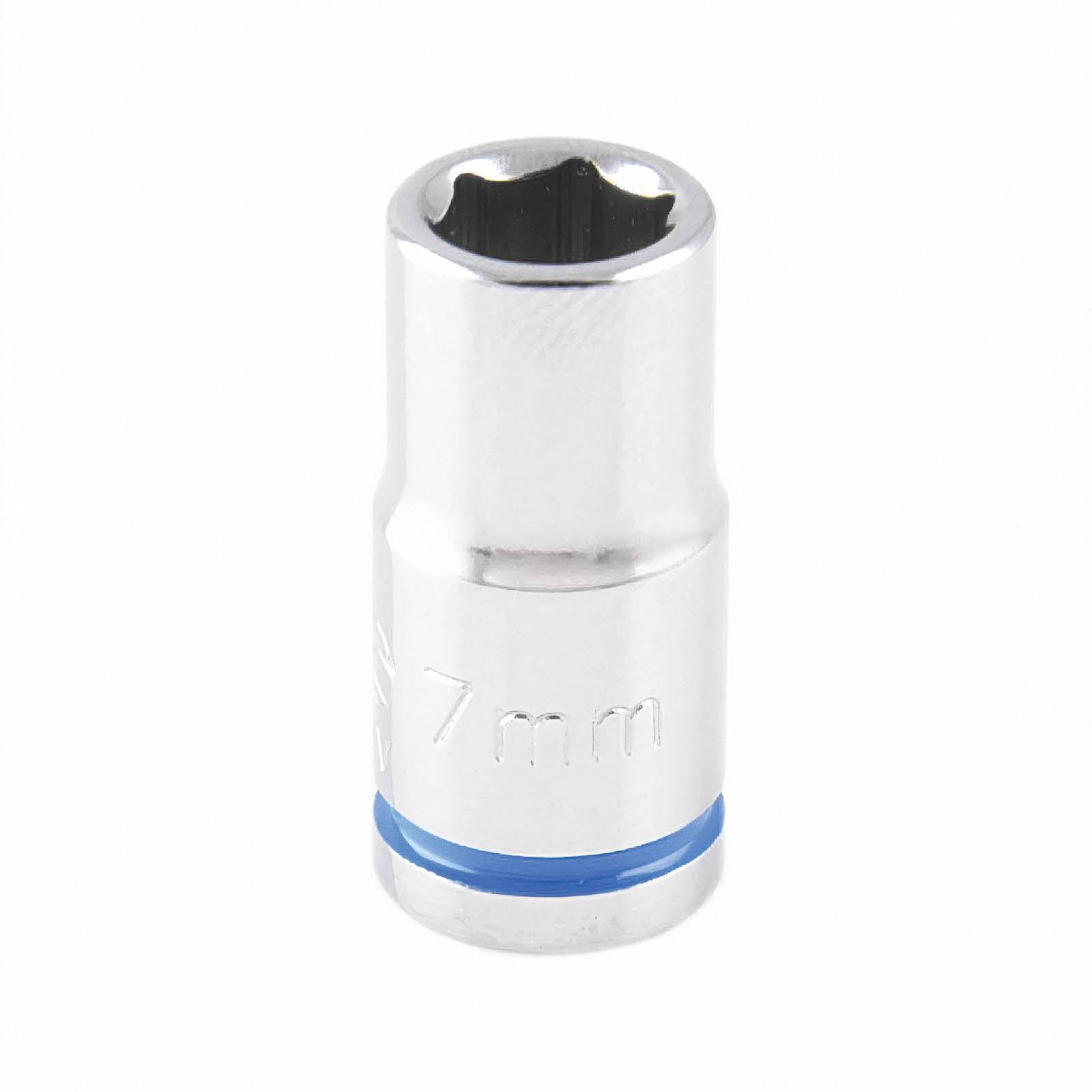 Kincrome 7mm 1/4" Drive Socket, 6 Point Chrome Vanadium Mirror Polish