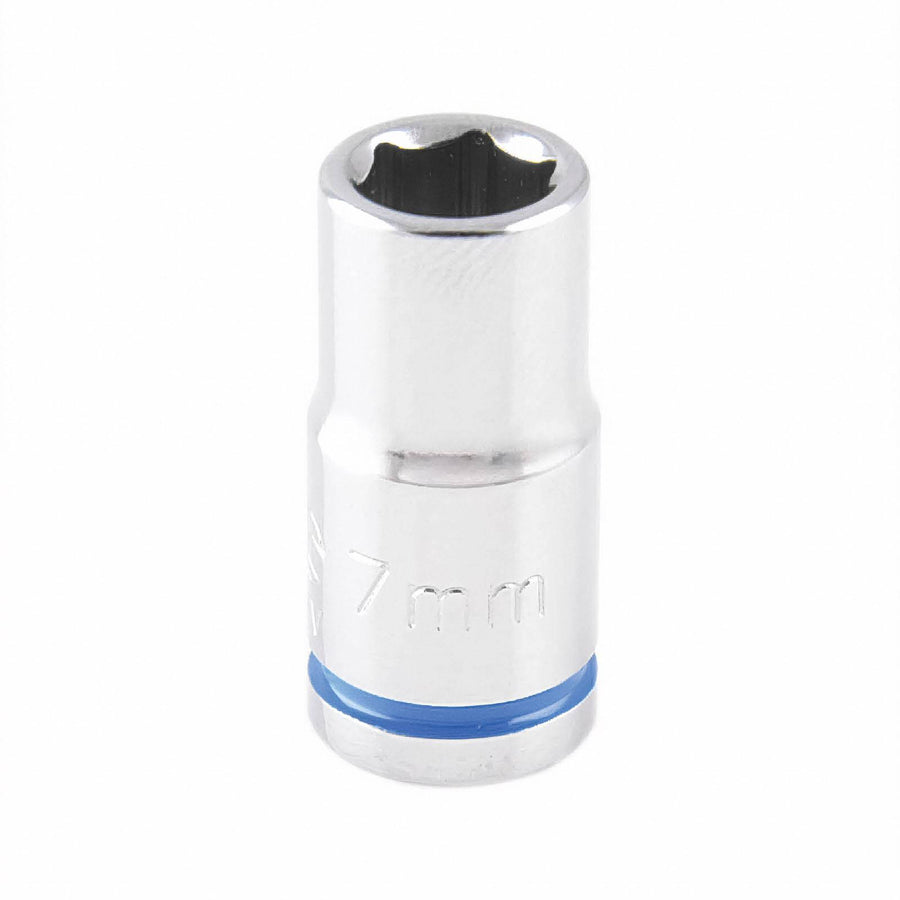 Kincrome 7mm 1/4" Drive Socket, 6 Point Chrome Vanadium Mirror Polish
