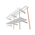 Flexi Storage Home Solutions White Double Slot Wall Strip - 762mm Steel Advanced Storage