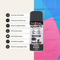 White Knight Squirts 310g Black Satin Spray Paint - Indoor/Outdoor