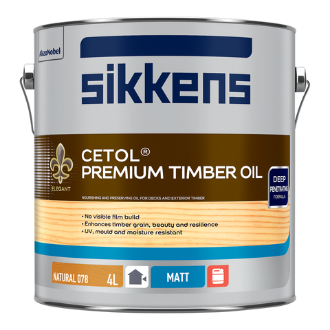 Sikkens Cetol Premium Timber Oil Natural 4L - 4L - Indoor/Outdoor Use - UV Protection - SuperSaverAU - view 1