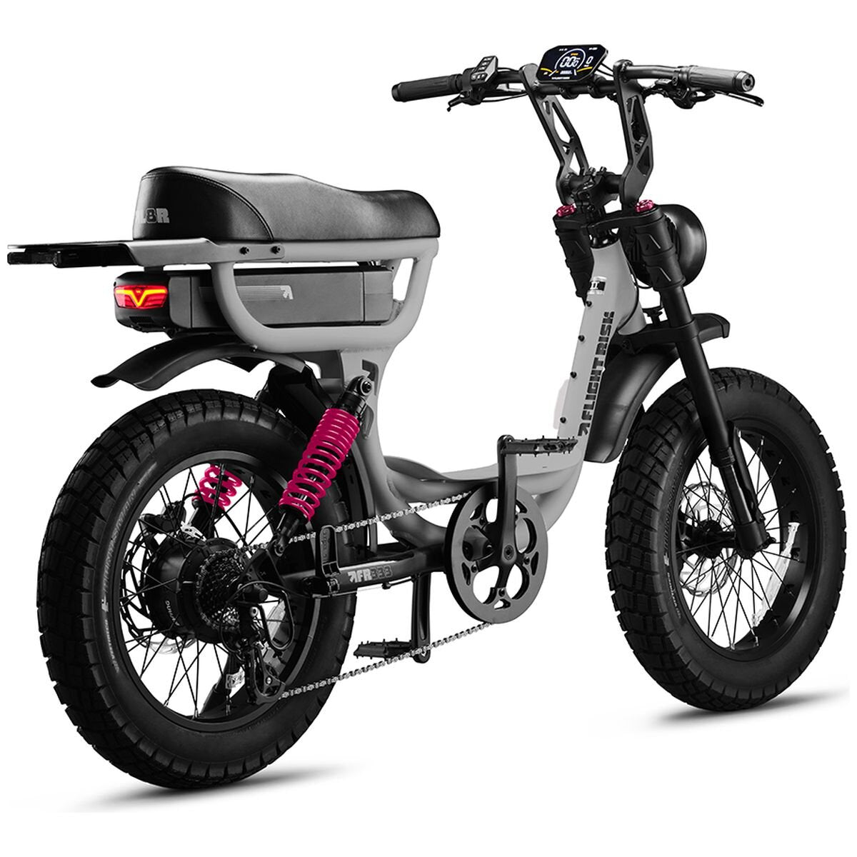 Flight Risk FR333 electric bike - 1000W motor, 52V 25Ah battery, Silver finish - FR-333SILVER