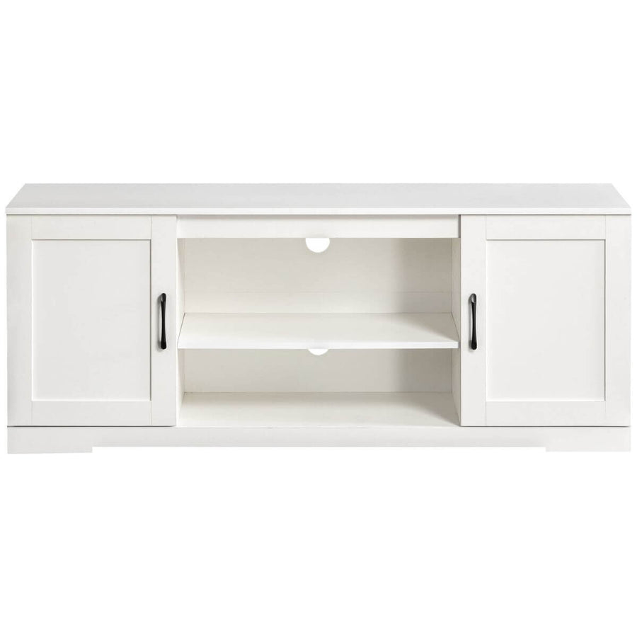 Zinus Bennett 147cm TV Cabinet - White - Fits TVs Up to 65 Inch - Three Adjustable Shelves - AU-UTOTV2-16W