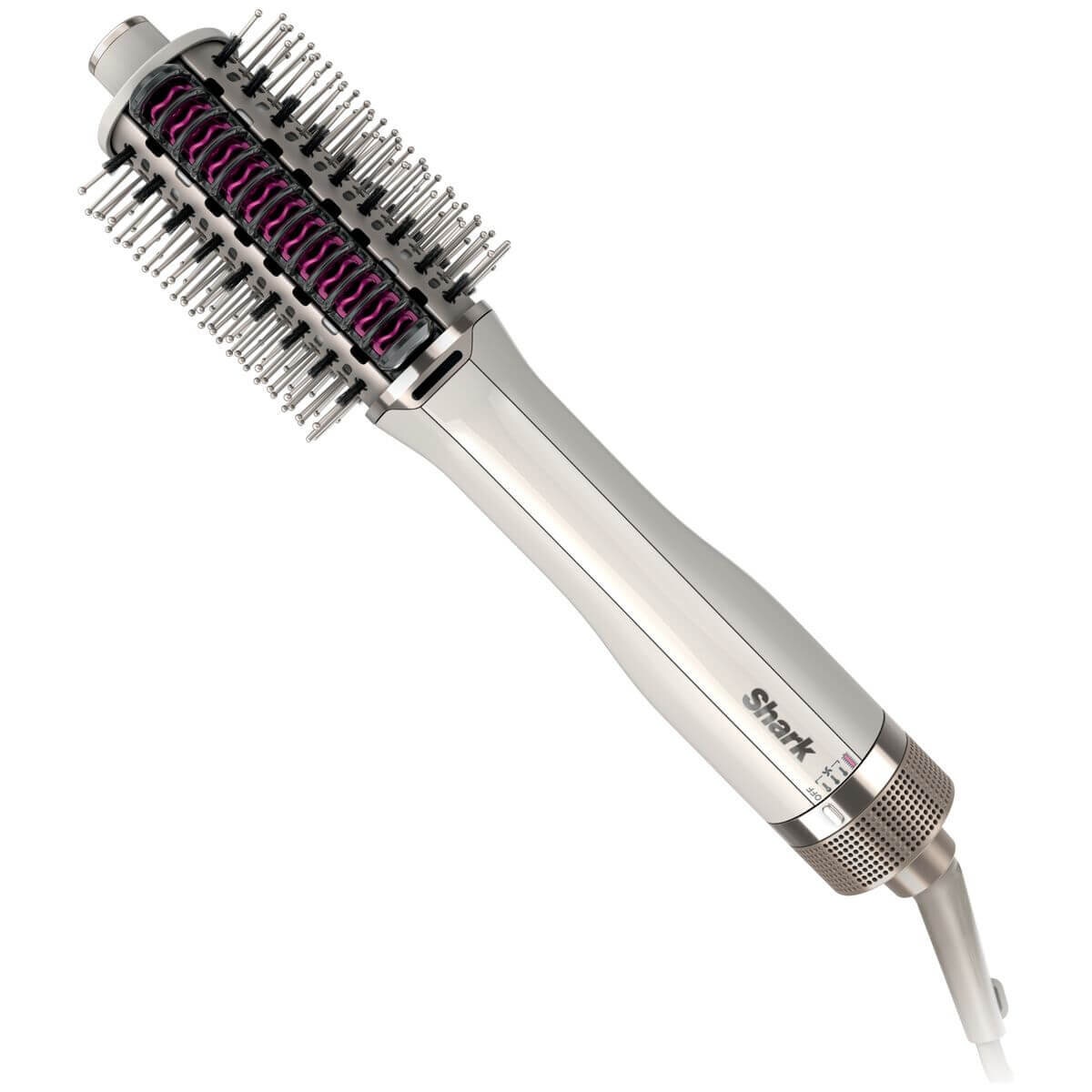 Shark SmoothStyle Heated Comb Hair Straightener - Wet and Dry Hair Modes - White - HT202ANZ