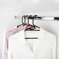 All Set Black Plastic Tube Clothes Hangers - 10 Pack - 445mm x 215mm - Anti-Slip Notches - SuperSaverAU - view 2
