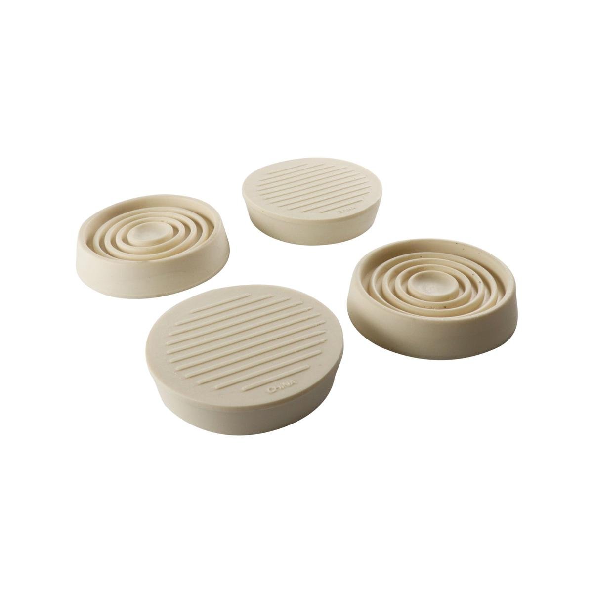 Surface Gard 44mm White Round Rubber Base Castor Cup 4 Pack - SuperSaverAU - view 1