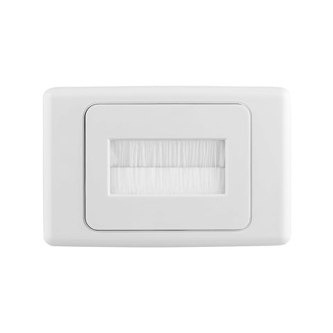 DETA White Brush Wall Cover Plate Polycarbonate Large Cable Entry