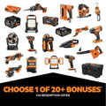 AEG 18V FUSION Brushless 6-Piece 5.0Ah FORCE Kit with 2 Batteries A18FX6B152B