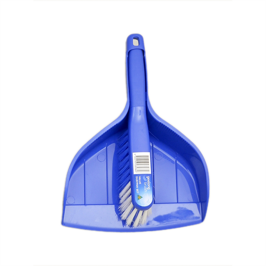 Geelong Brush Dustpan and Brush Set - 20cm PVC - Durable - Easy Storage - SuperSaverAU - view 1