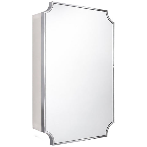 Turner Hastings Claremont 80x50 Bathroom Mirror Shaving Cabinet - Chrome, Soft Close Hinges - CL404SC-CH