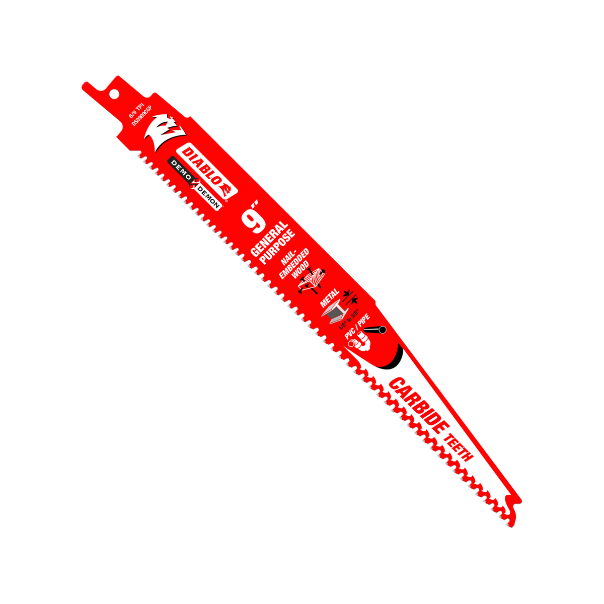 Diablo Reciprocating Saw Blade - 9" - Carbide - General Purpose