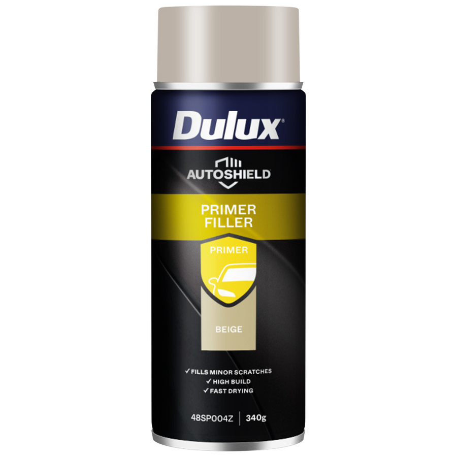 Dulux Autoshield Spray Paint Primer Filler 340g 0.34L Beige - Fast Drying - SuperSaverAU - view 1
