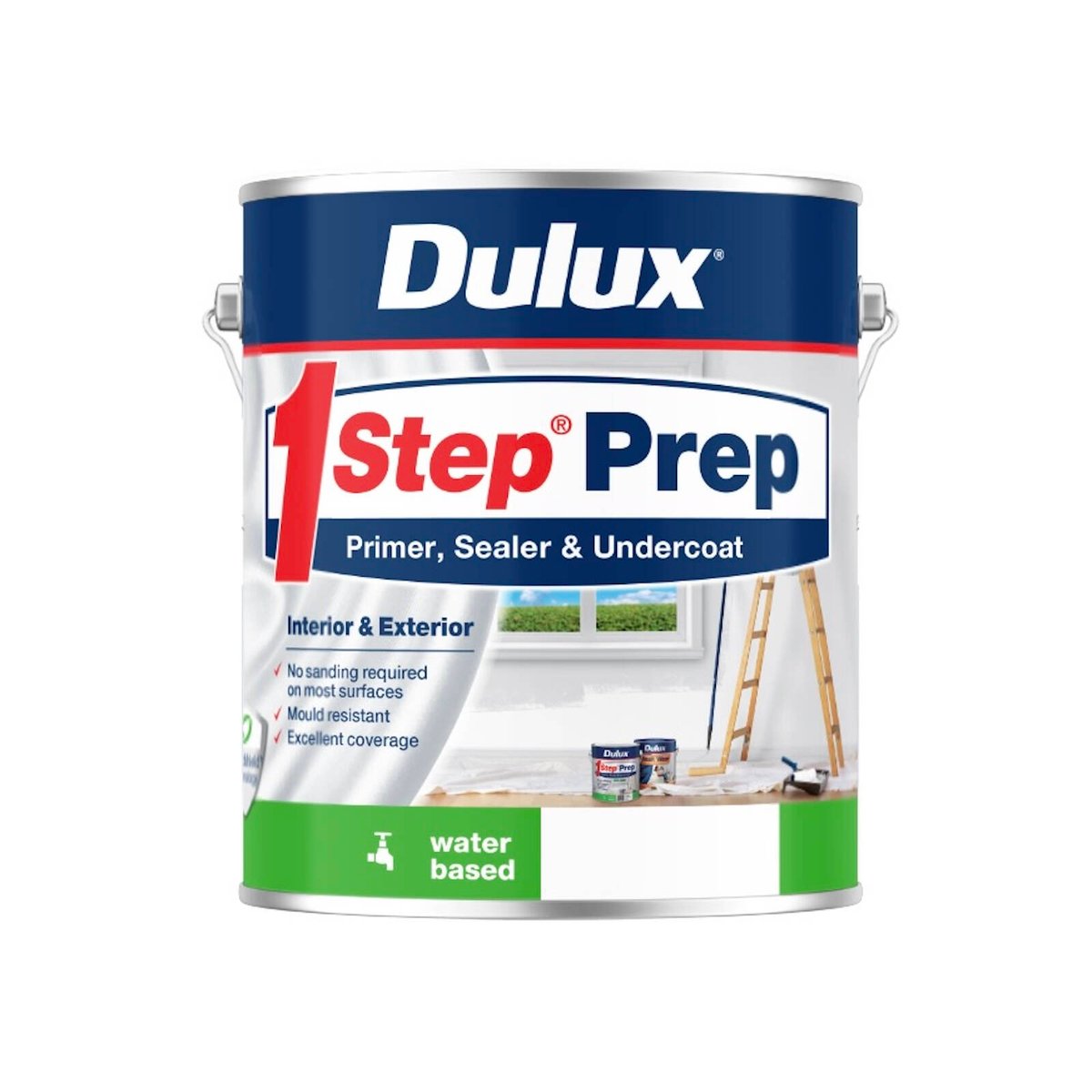 Dulux 1Step Prep Primer Sealer Undercoat 4L Mould Resistant Excellent Coverage - SuperSaverAU - view 1