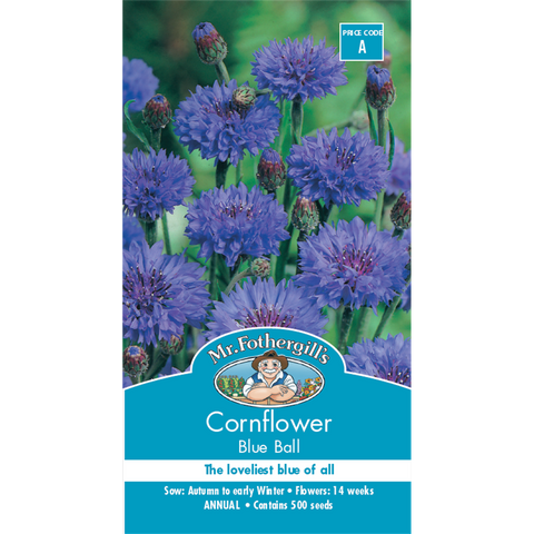 Mr Fothergill Cornflower Blue Flower Seeds - 75cm - Hardy Annual - Cut Flower - SuperSaverAU - view 1