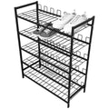 L.T. Williams 5-tier steel shoe rack - sturdy black finish, holds up to 20 pairs of shoes - 8999