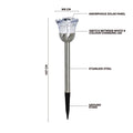 Click Rose Solar LED Pathway Light Stainless Steel