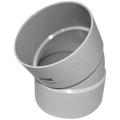 Holman 50mm 45° Female to Female PVC DWV Plain Bend, Grey Underground