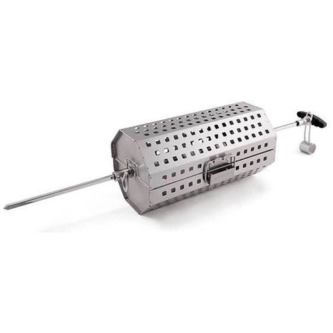 Broil King stainless steel rotisserie tumble basket - suits most rotisserie systems - hands-free - 64875