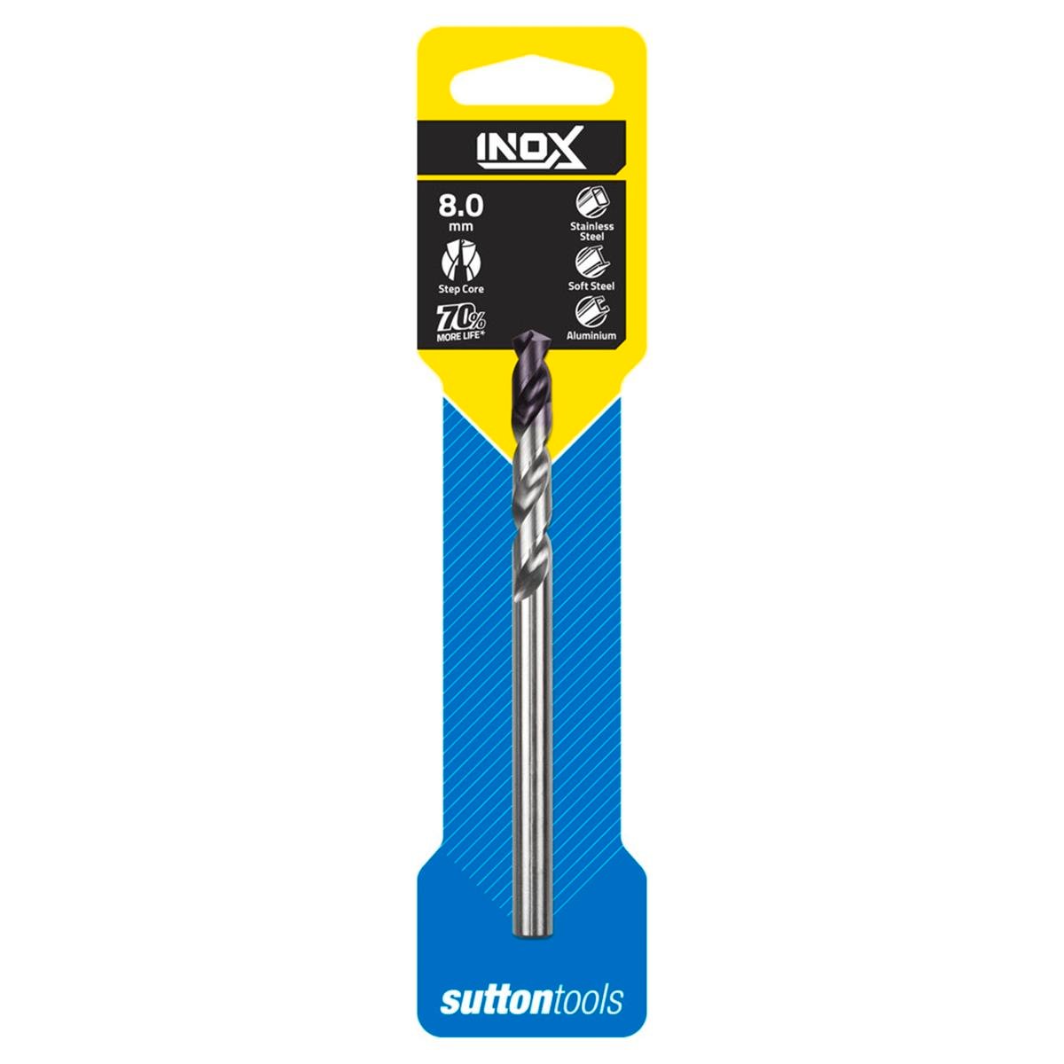 Sutton Tools 8mm Inox Stainless Steel Jobber Drill Bit - 1 Piece