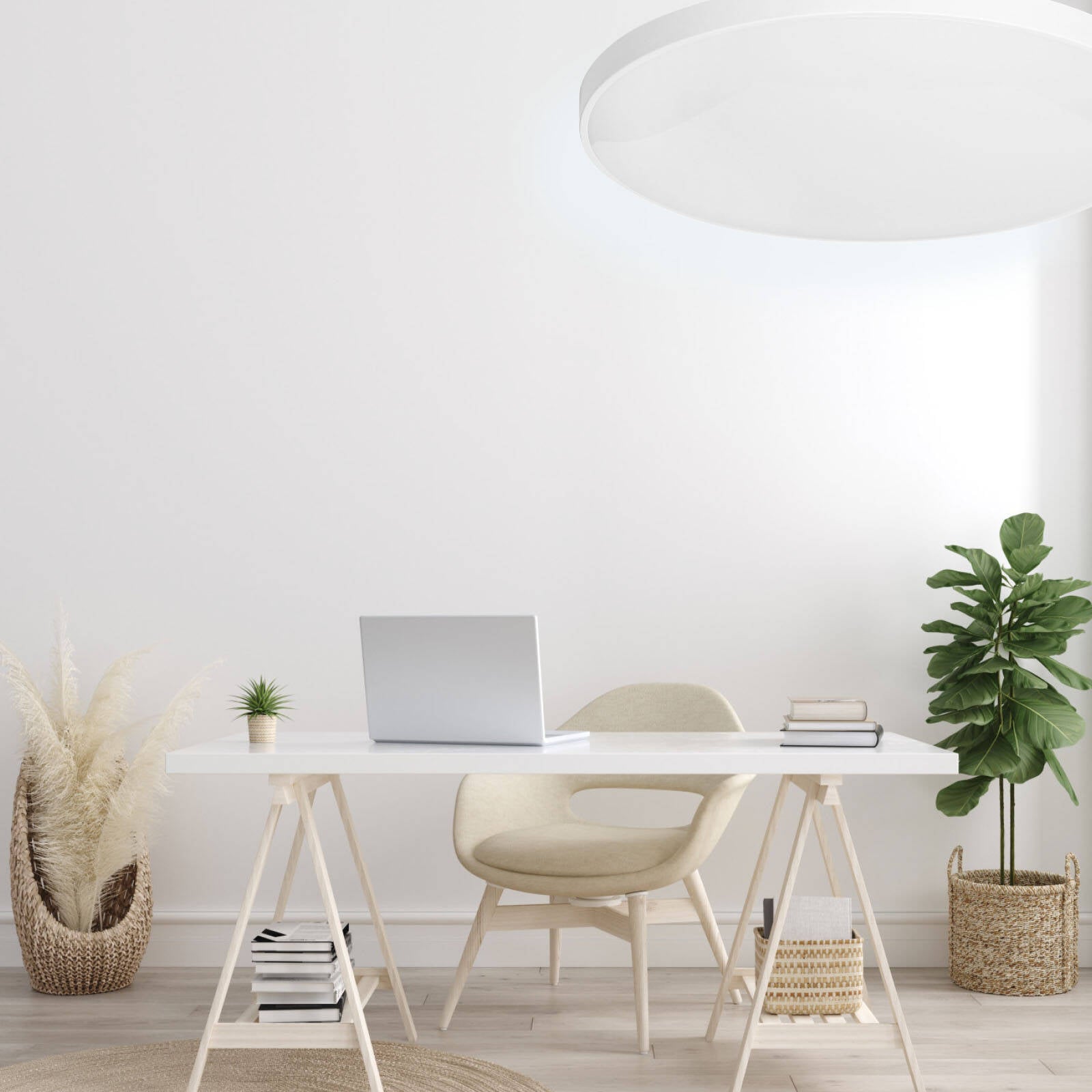 Brilliant 30cm Tri-Colour Dimmable LED Oyster Ceiling Light, 18W