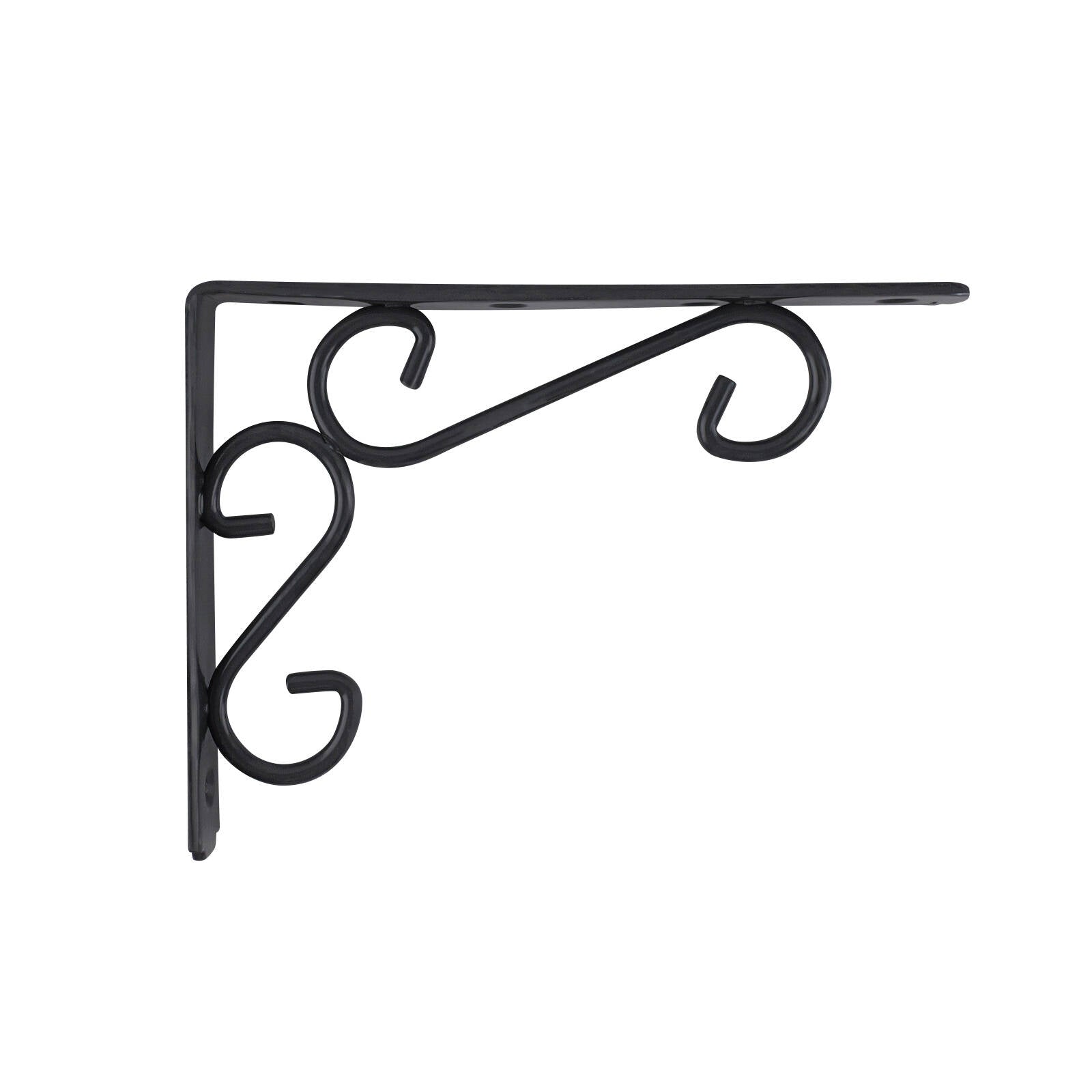Carinya 200 x 150mm Dark Grey Powder Coated Steel Scroll Stayed Bracket 200kg