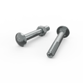 Zenith M10 x 75mm Zinc Plated Cup Head Bolt and Nut Each - Secure Fastening - SuperSaverAU - view 1