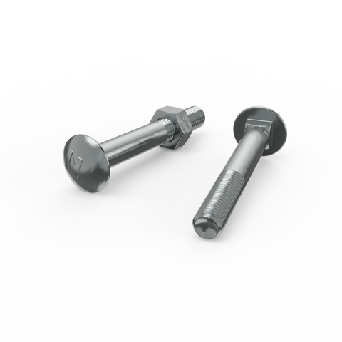 Zenith M10 x 75mm Zinc Plated Cup Head Bolt and Nut Each - Secure Fastening - SuperSaverAU - view 1