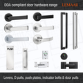 Lemaar D Pull on Plate 250 x 65 x 2mm Black DDA Compliant - SuperSaverAU - view 4