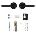 Ikonic Black Matte Knurled Passage Lever Set - 1 Pack - 1125mm x 65mm - Stylish Design - SuperSaverAU - view 3