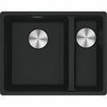 Franke Maris 1 and 1/2 bowl right topmount sink with extension drainer - Matte Black - MRG660-SBRMBFPC