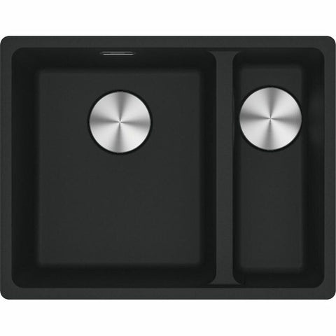 Franke Maris 1 and 1/2 bowl right topmount sink with extension drainer - Matte Black - MRG660-SBRMBFPC