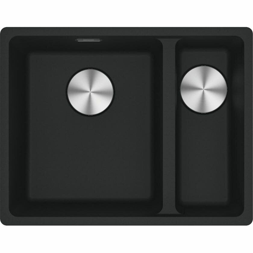 Franke Maris 1 and 1/2 bowl right topmount sink with extension drainer - Matte Black - MRG660-SBRMBFPC
