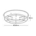 Eden 240mm Clear Round Porto Saucer - Polypropylene Plant Pot Tray