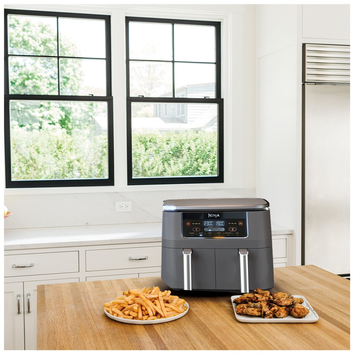 Ninja Foodi Dual Zone Air Fryer 7.6L - Granite Grey - Smart Finish, Match Cook, Six Functions - AF300
