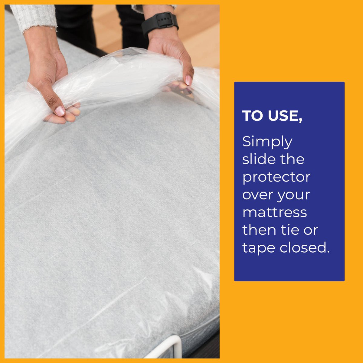 Packz Single Mattress Cover 2250 x 1200 x 250mm - Clear - Reusable Protection - SuperSaverAU - view 5