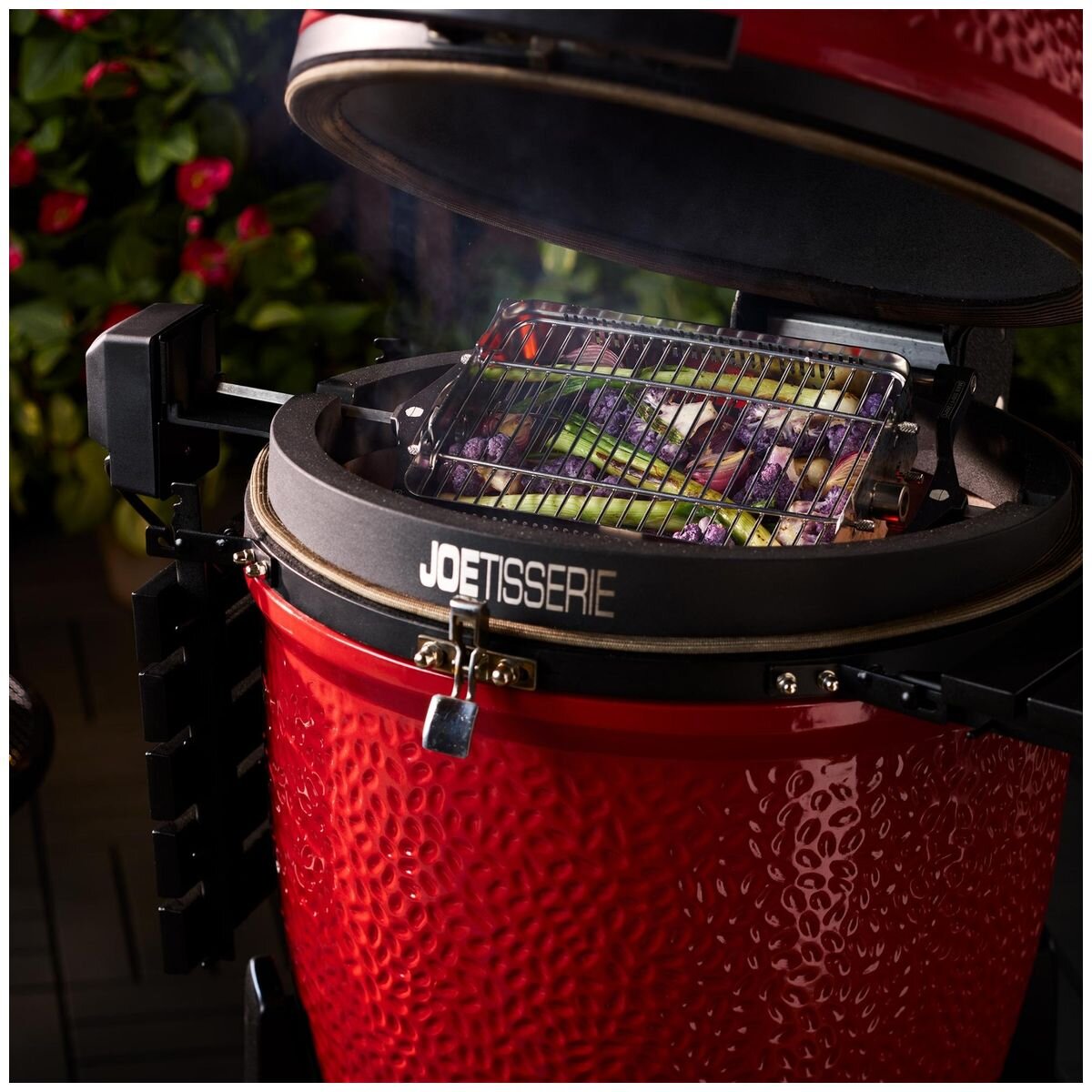 Kamado Joe JoeTisserie basket kit - flat basket and tumbler basket, stainless steel, silver - KJ15172022
