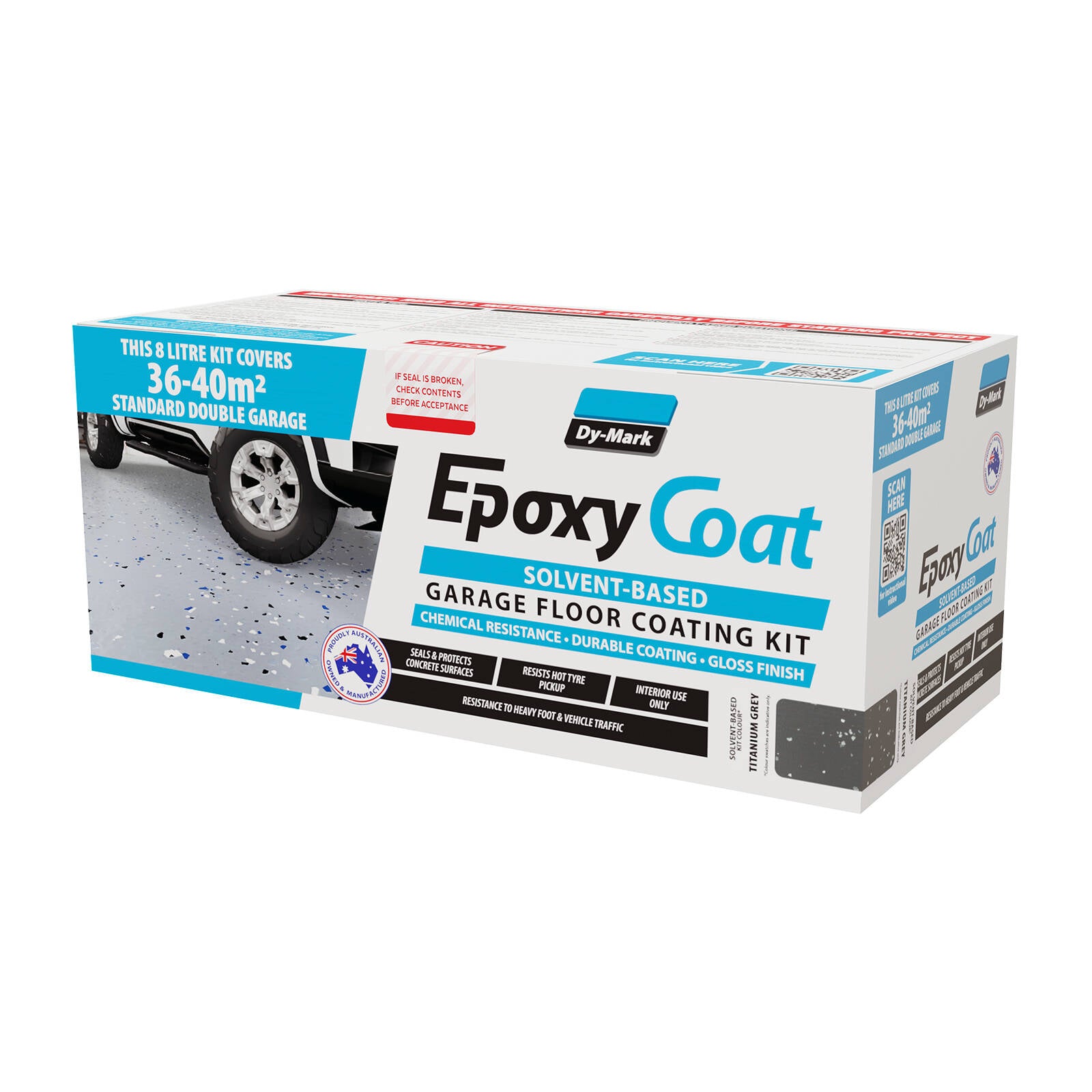 Dy-Mark 8L Titanium Grey Epoxy Coat Garage Floor Kit Indoor