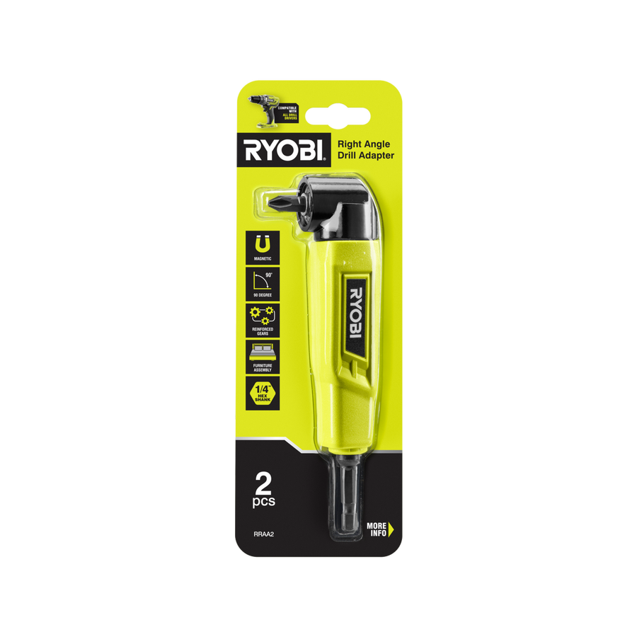 Ryobi 2 Piece Right Angle Drill Adaptor - 90° Angle Design - 25mm Bit - SuperSaverAU - view 1