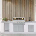 Beefeater Stainless Steel Double Storage Doors - 304 Grade Brushed Finish - Soft-Close - BOC2070SA