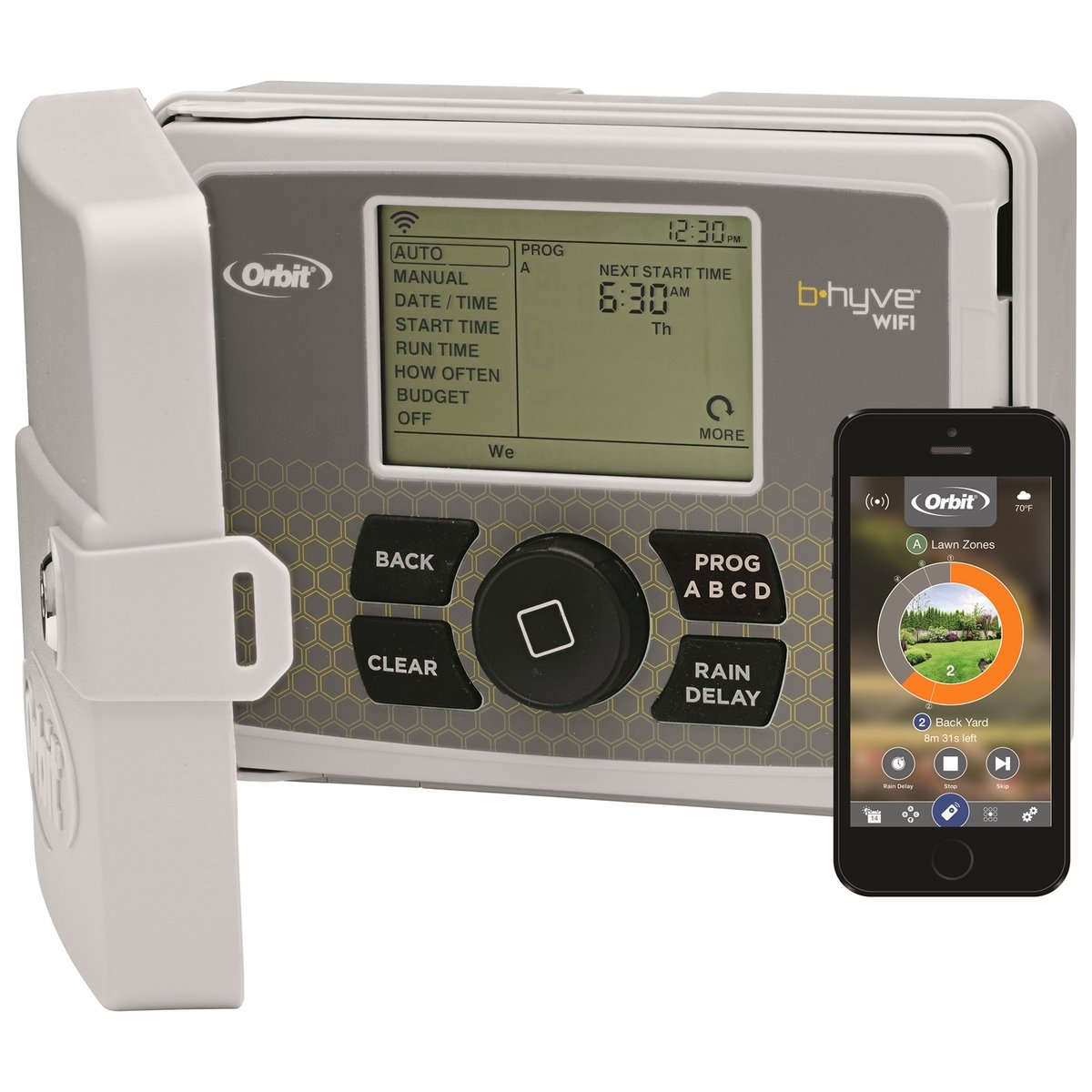 Orbit B-Hyve Irrigation Controller - 6 Station - Plastic - Wi-Fi Enabled