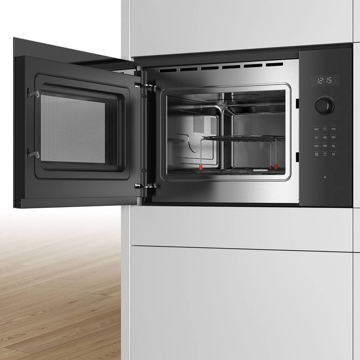 Bosch Series 6 25L Built-In 900W Microwave with Grill - Black, AutoPilot 8 Programs - BEL554MB1A