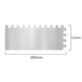 QEP 8mm Square Notch Stainless Steel Tiling Trowel 280 x 115mm
