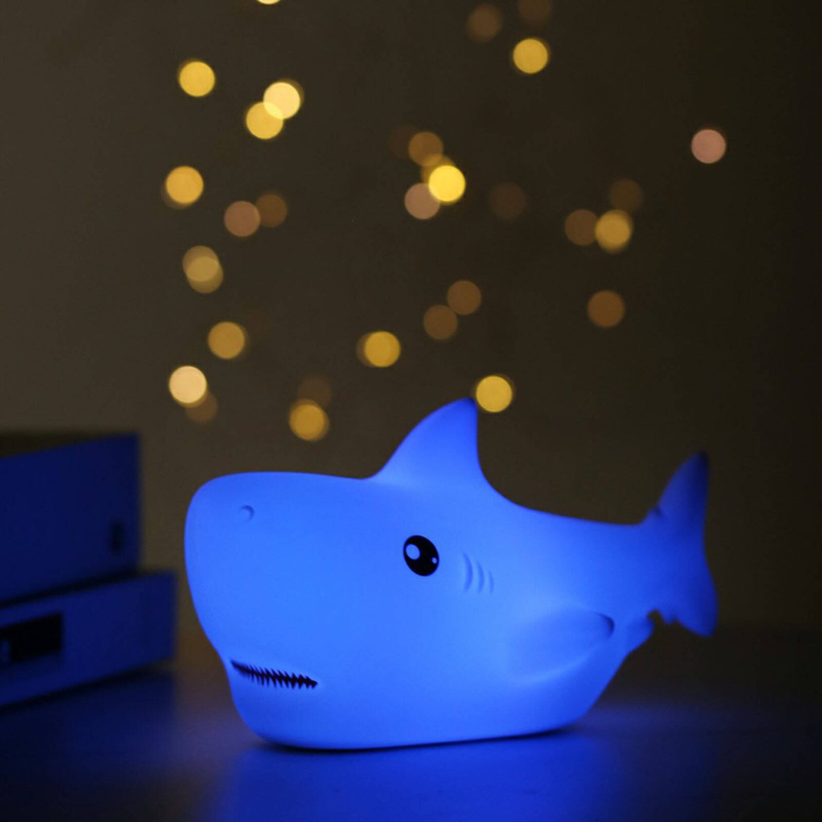 Mistral Shark Silicone Rechargeable Night Light - 190mm x 91mm x 103mm - Portable Touch Control
