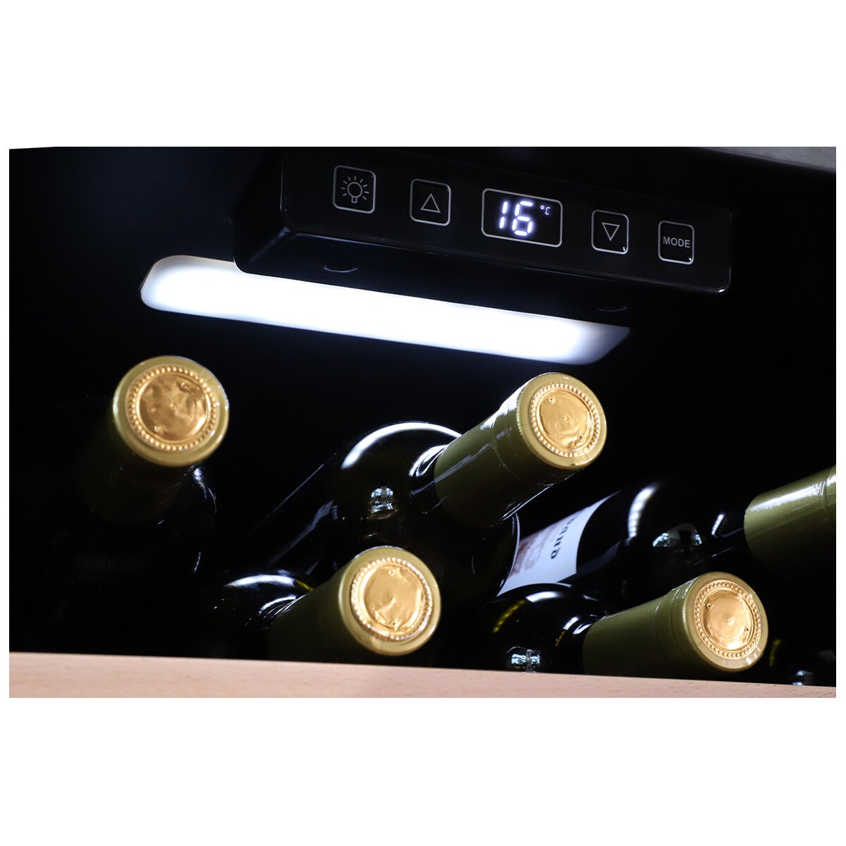 LeCavist 126L Single Zone 63 Bottle Wine Fridge - Black, Freestanding or Underbench, Frost Free - LKCV63N