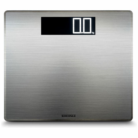 Soehnle Style Sense Safe 300 Bathroom Scale - Stainless Steel - 180kg Capacity, Illuminated LCD - S63867