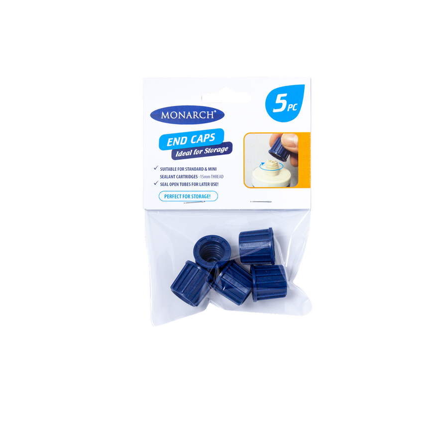 Monarch Cartridge Caps - Sealant Storage - 5 Piece - Plastic - Blue - SuperSaverAU - view 1